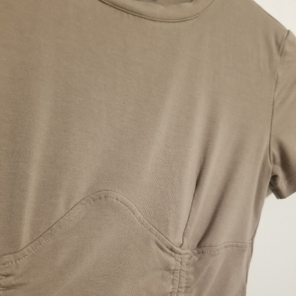 Dynamite cropped corset tee - taupe - Picture 3 of 5